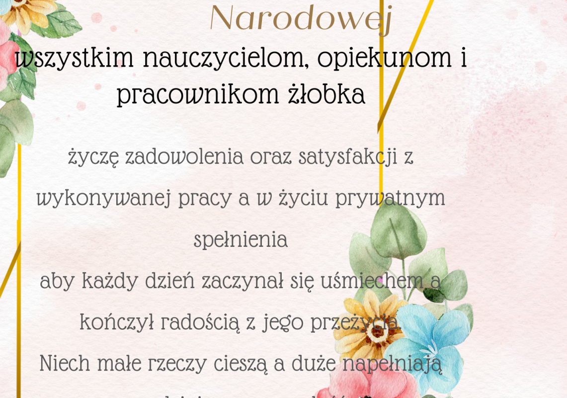 Grafika 1: Życzenia z okazji Dnia Edukacji Narodowej
