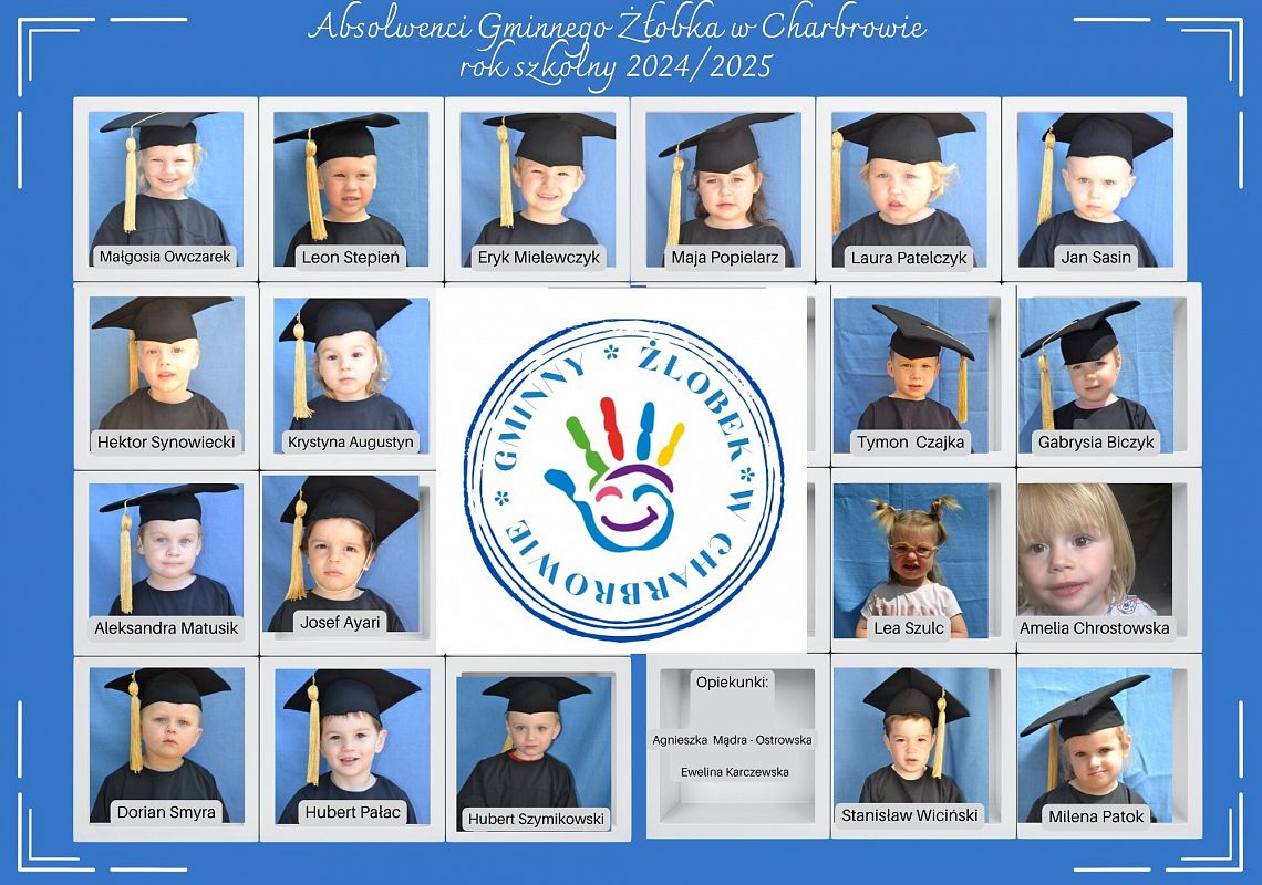 Absolwenci Gminnego Żłobka w Charbrowie w roku szkolnym 20024/20205
