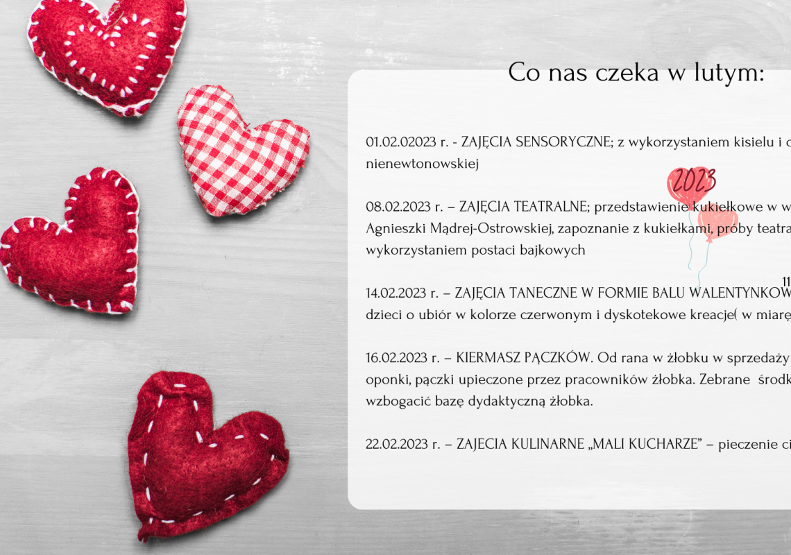 Grafika 1: Ważne wydarzenia w lutym!