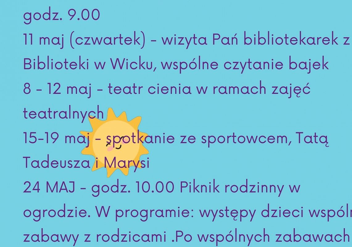 Grafika 1: Majowe wydarzenia