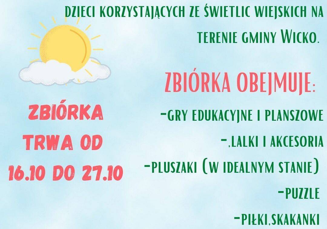 Grafika 1: Zbiórka zabawek do świetlic wiejskich