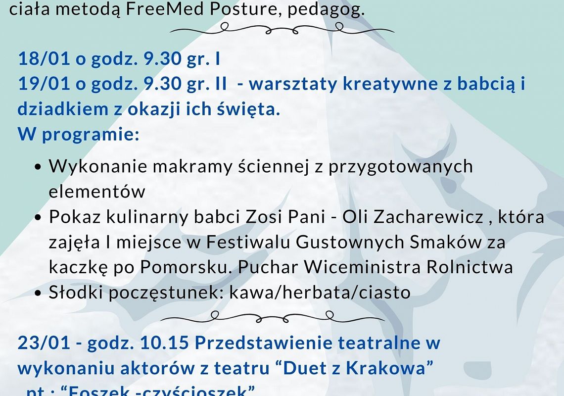 Grafika 1: Ważne wydarzenia styczniowe