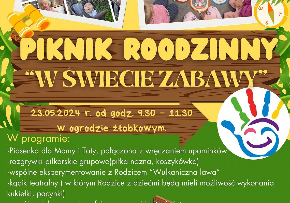 Grafika 1: Serdecznie zapraszamy Mamę i Tatę na PIKNIK  RODZINNY