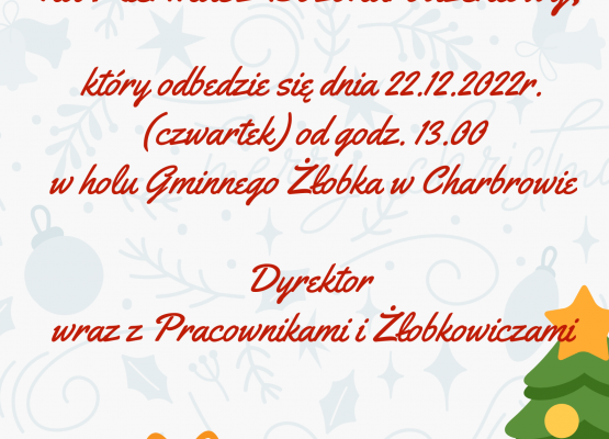 Grafika 1: Zaproszenie na Kiermasz Bożonarodzeniowy