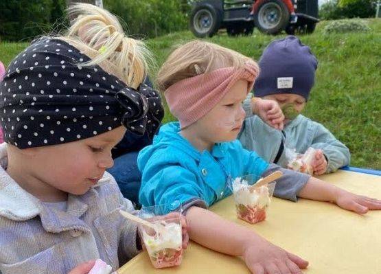 Pyszne deserki z owocami i bitą śmietaną