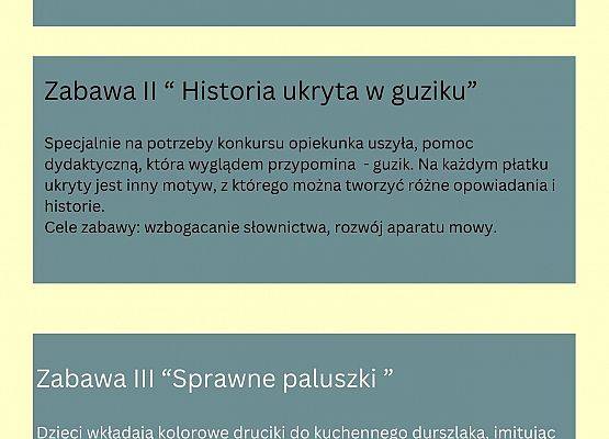 Grafika 3: Wyróżnienie dla żłobka w konkursie " Gdzie jest guzik"