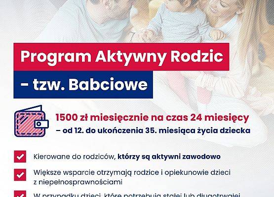 Grafika 2: Program Aktywny Rodzic tzw. Babciowe już od 1 października!!!
