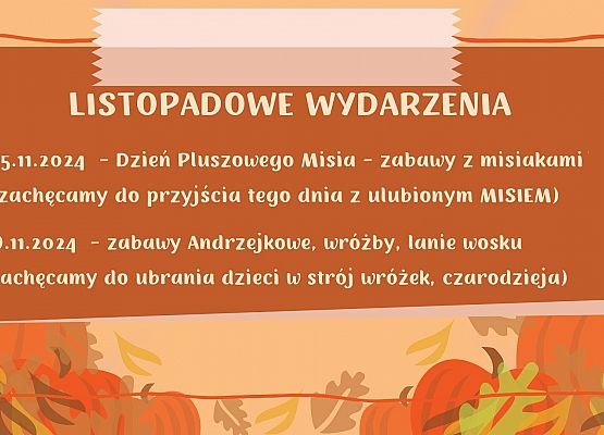 Grafika 1: Listopadowe wydarzenia
