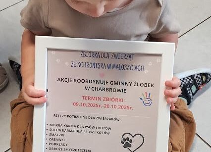 Grafika 5: Zakończenie zbiórki dla zwierząt ze schroniska Bajer w Małoszycach