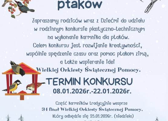 Grafika 1: KONKURS RODZINNY - Karmnik dla ptaków