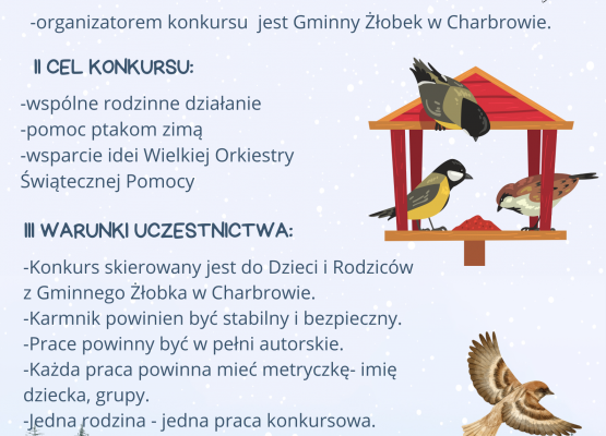 Grafika 2: KONKURS RODZINNY - Karmnik dla ptaków