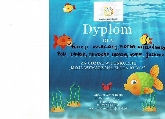 Grafika 2: Ogólnopolski Konkurs Plastyczny "Moja wymarzona złota rybka"